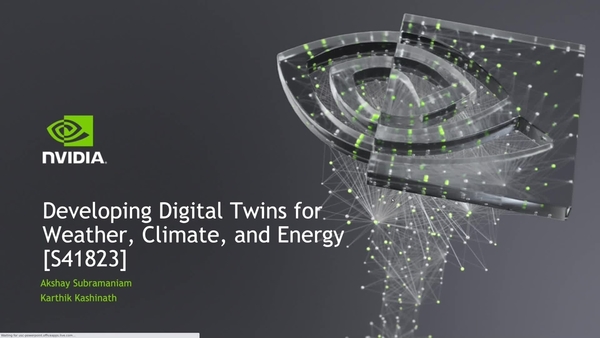 Watch video about developing Digital Twins for weather, climate, and energy