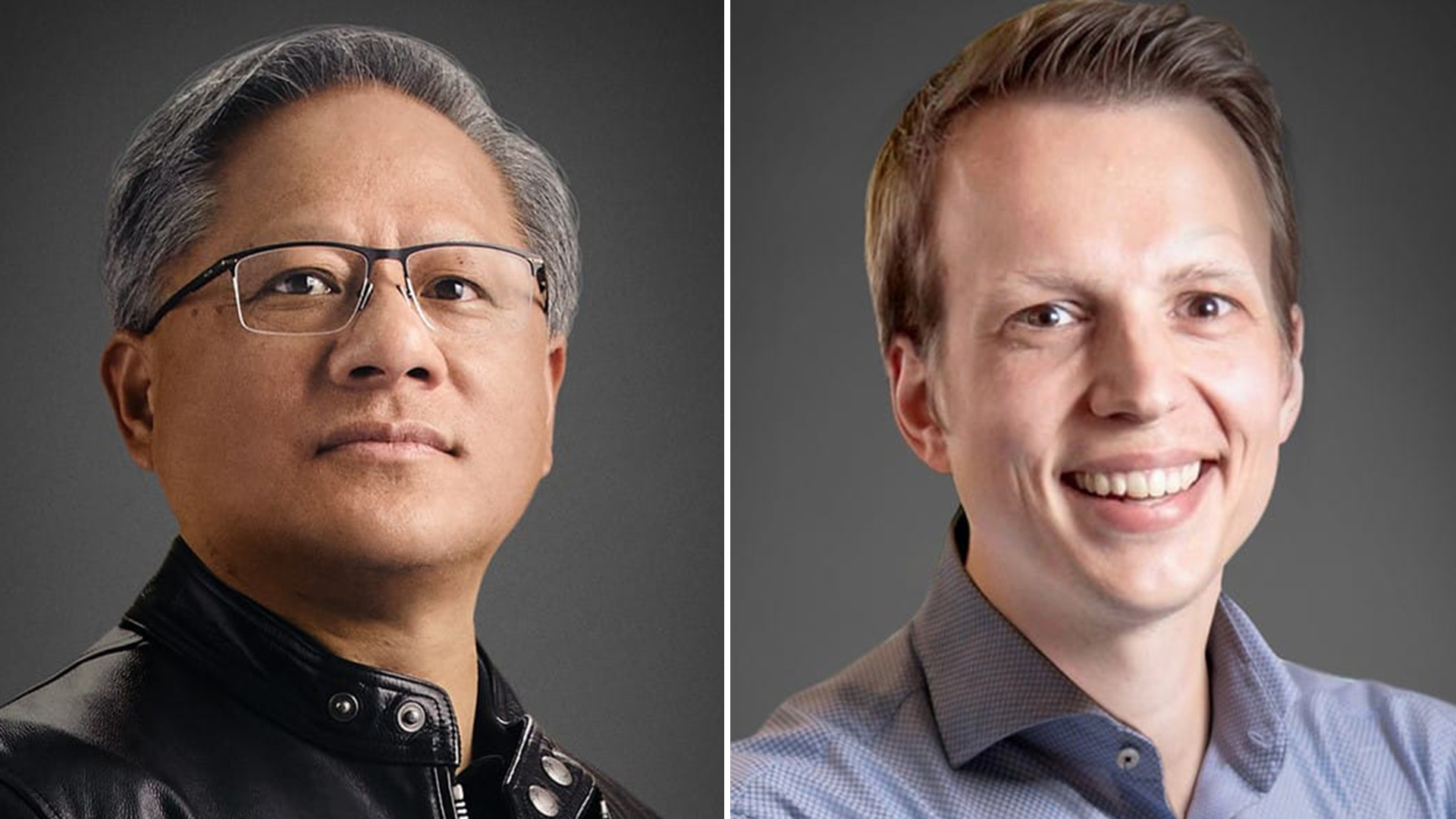 NVIDIA founder and CEO Jensen Huang with Rescale founder and CEO Joris Poort